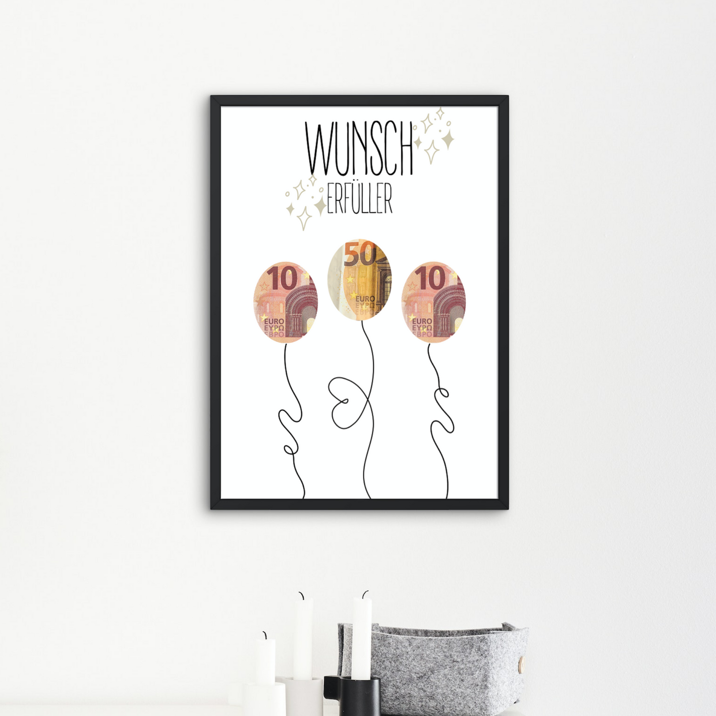 Geschenkidee Geburtstag Wunscherfüller zum Ausdrucken