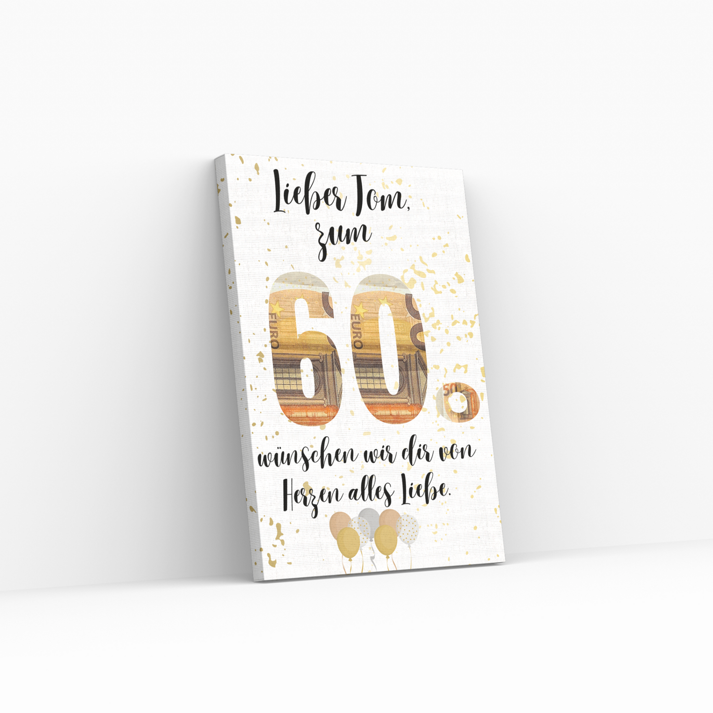 Geldgeschenk Geschenkidee zum Geburtstag personalisiert für den 20. 30. 40. 50. 60. 70. 80. zum Downloaden