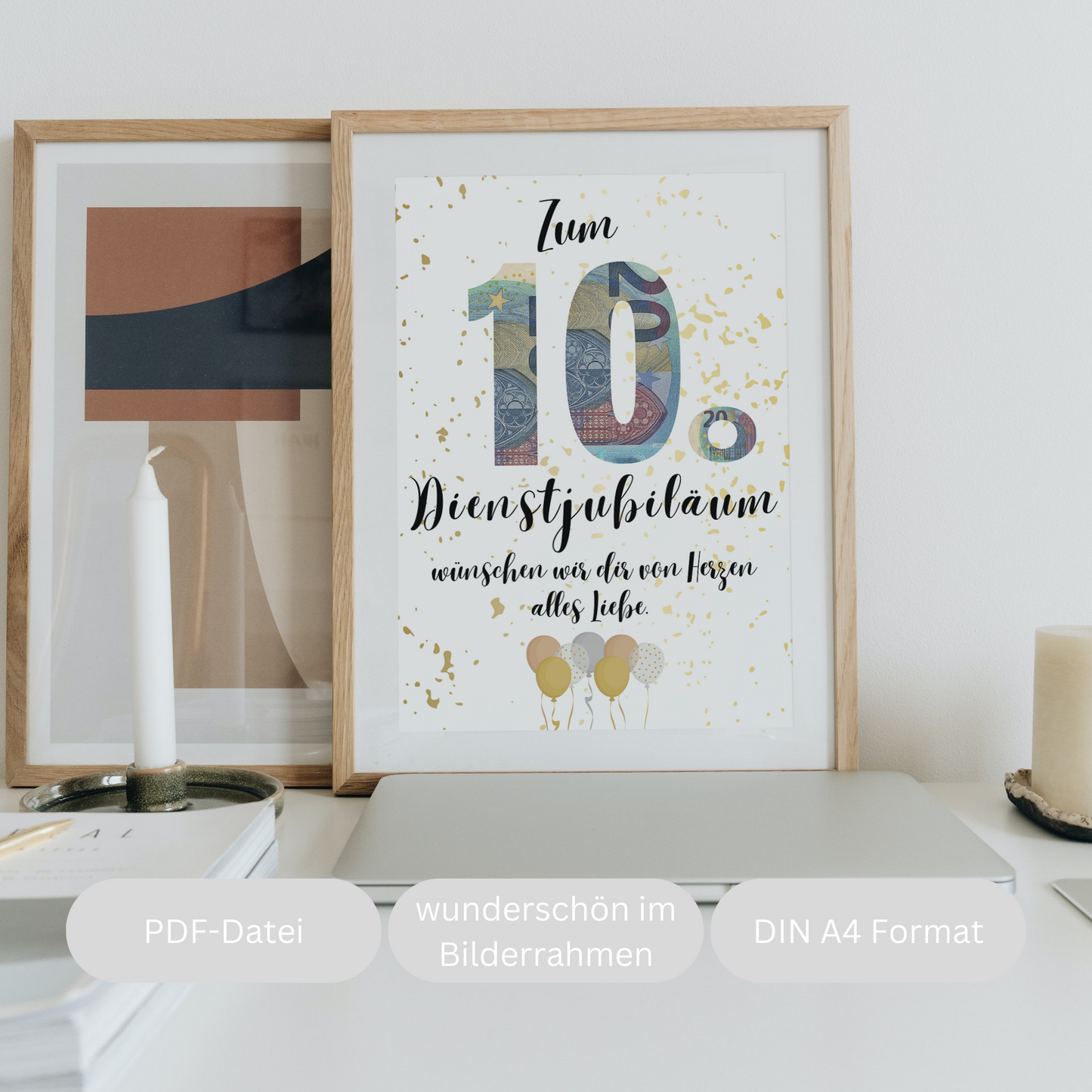Geschenkidee 10 Jahre Dienstjubiläum zum Downloaden