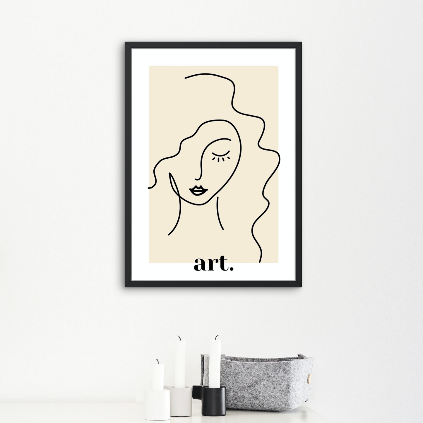 Minimalistische Kunst Frau 1 Poster zum Download