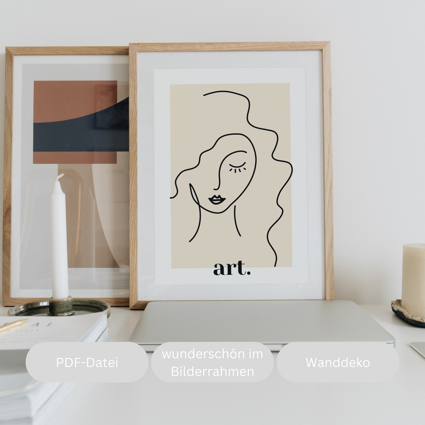 Minimalistische Kunst Frau 1 Poster zum Download
