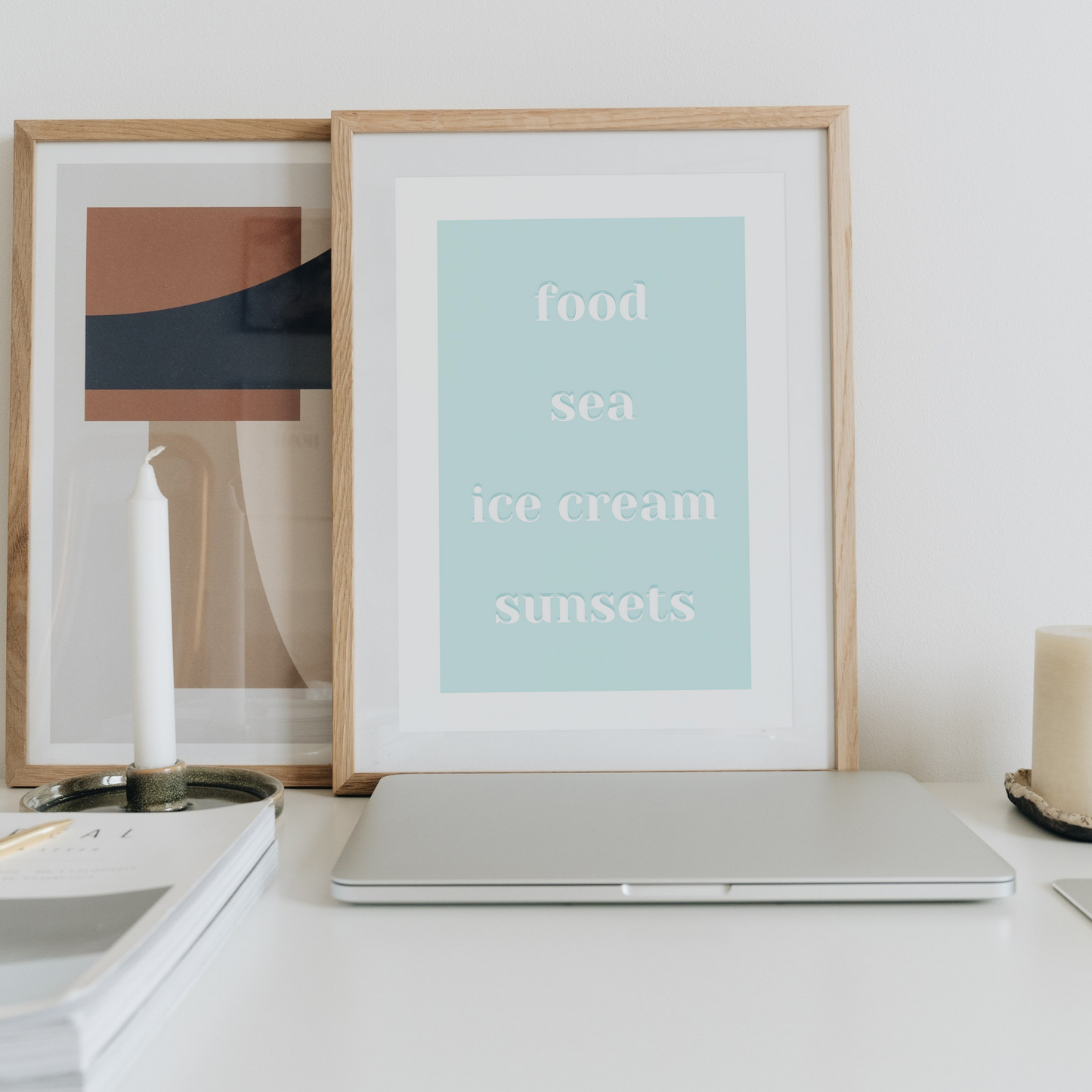 Food Sea Ice cream and sunsets Poster zum Download