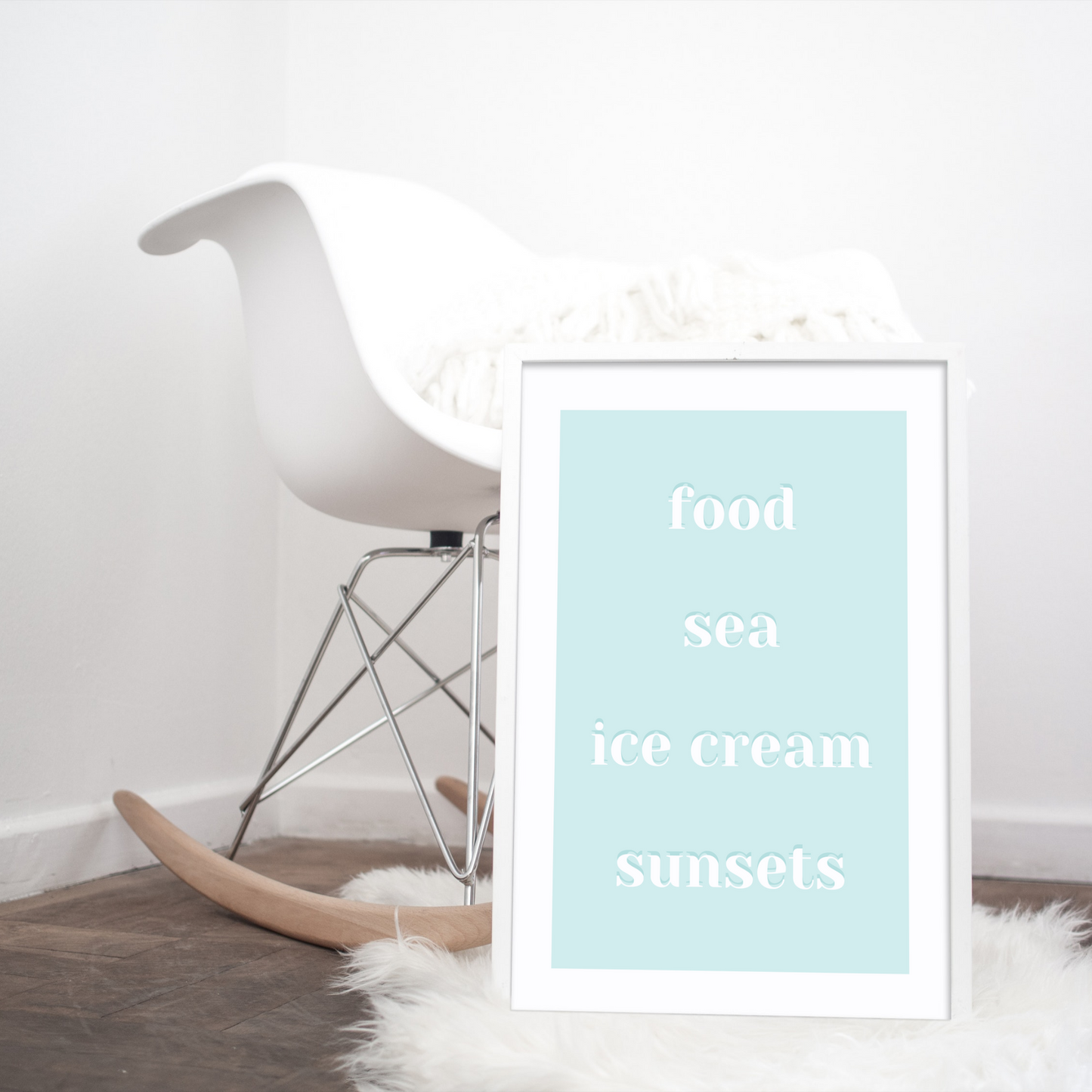 Food Sea Ice cream and sunsets Poster zum Download
