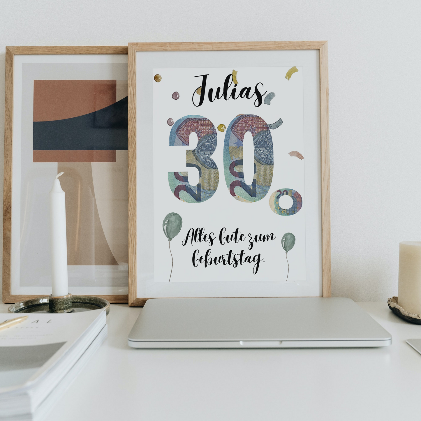 Geschenkidee Geburtstag personalisiert 20 30 40 50 60 70 80 Geldgeschenk