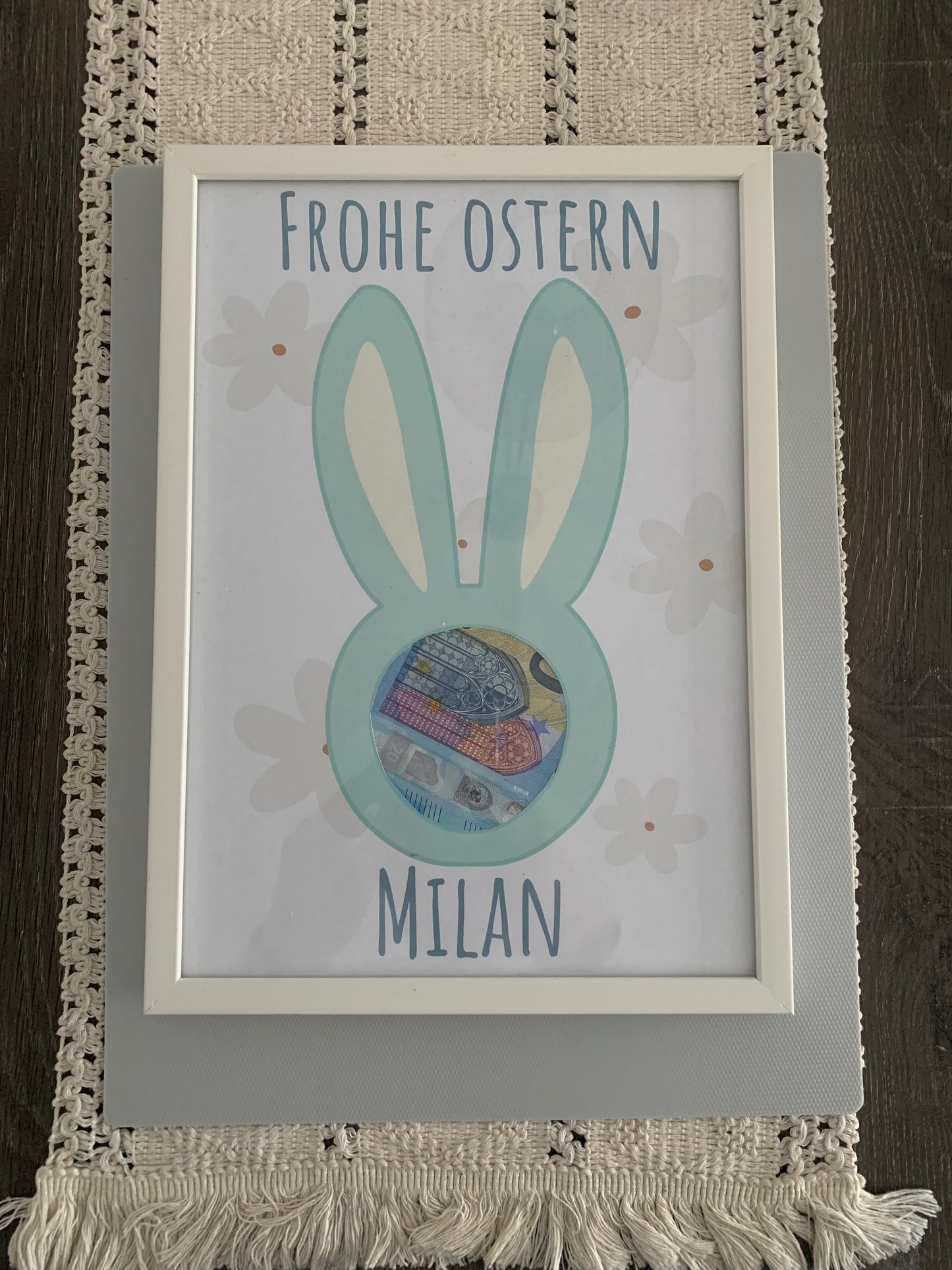 Ostergeschenk zum Ausdrucken, personalisiert, Frohe Ostern, Geldgeschenk, PDF, 4