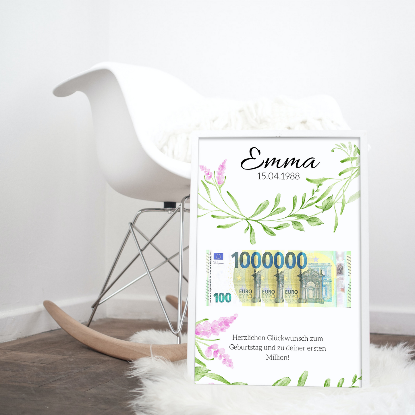 Geschenkidee Geburtstag personalisiert 20 30 40 50 60 70 80 Geschenk erste Million