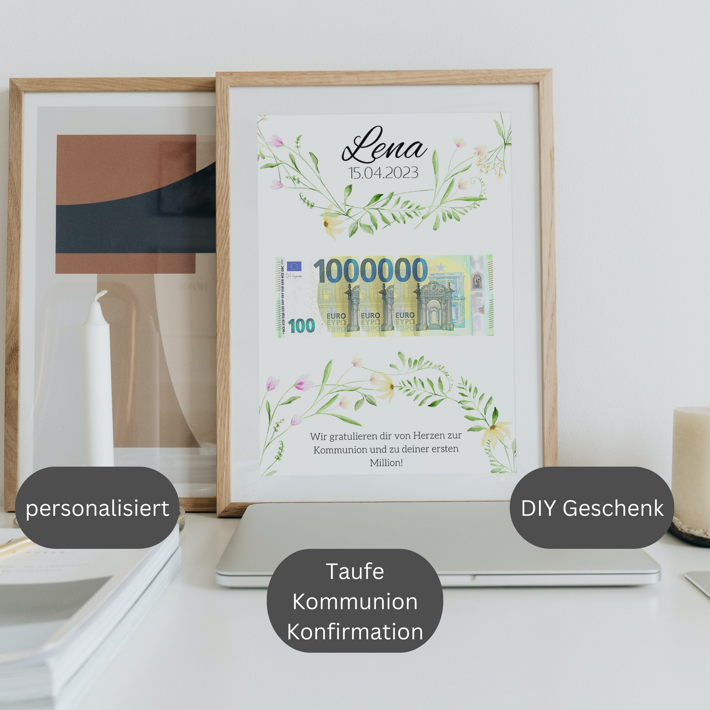 Geschenkidee Geburtstag personalisiert 20 30 40 50 60 70 80 Geschenk erste Million