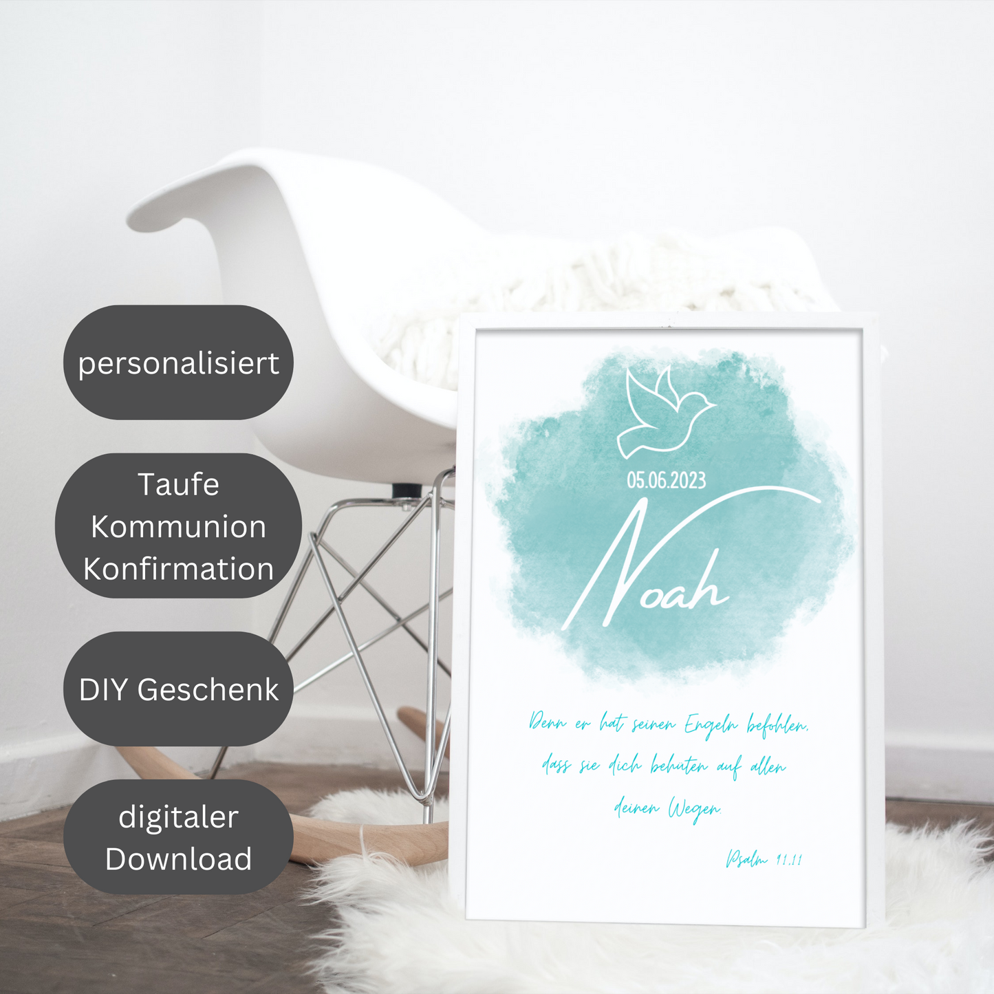 Geschenkidee Taufe, Kommunion, Konfirmation personalisiert Geschenk