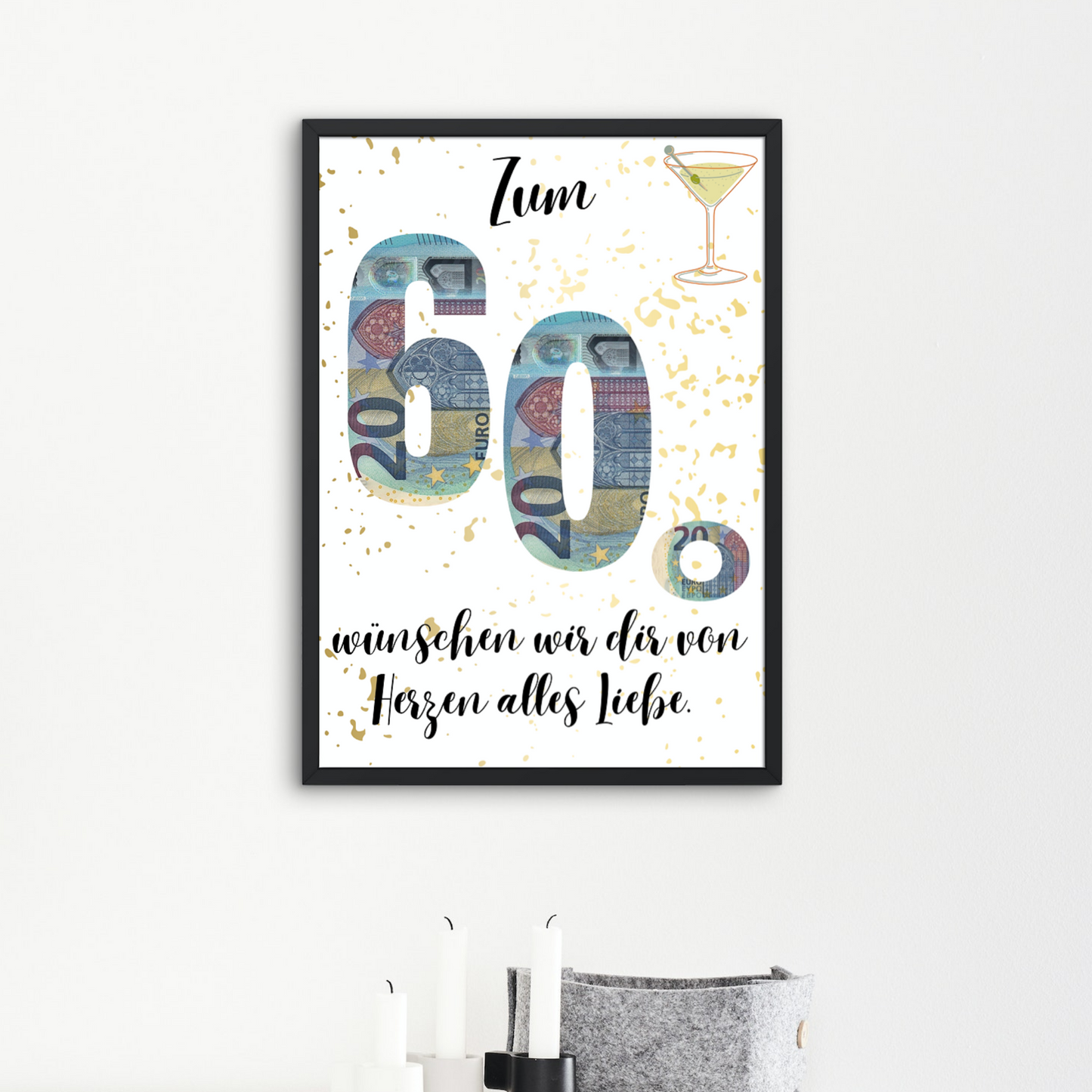Geschenkidee Geldgeschenk zum 60. Geburtstag zum Downloaden