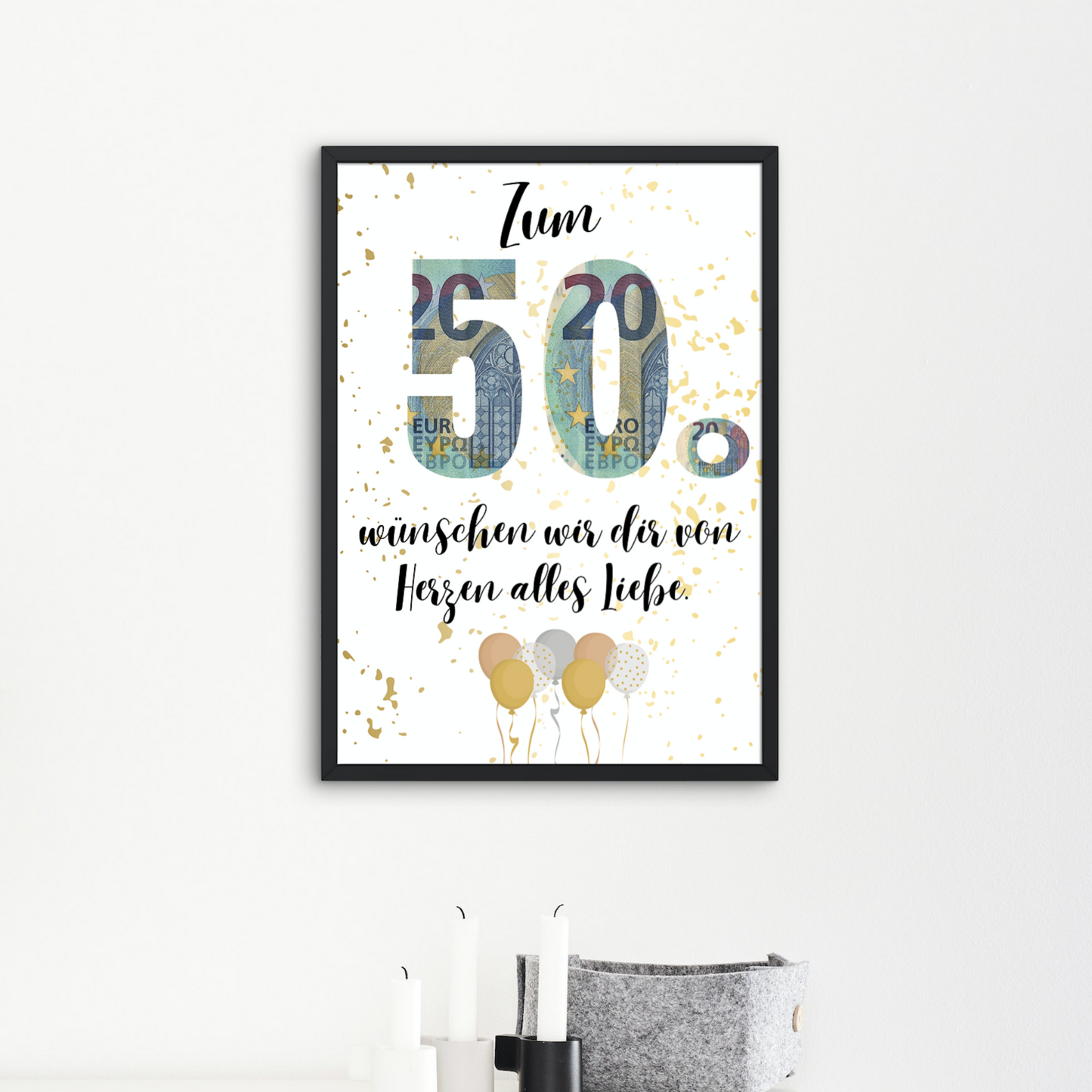 Geschenkidee Geldgeschenk 50. Geburtstag zum Downloaden