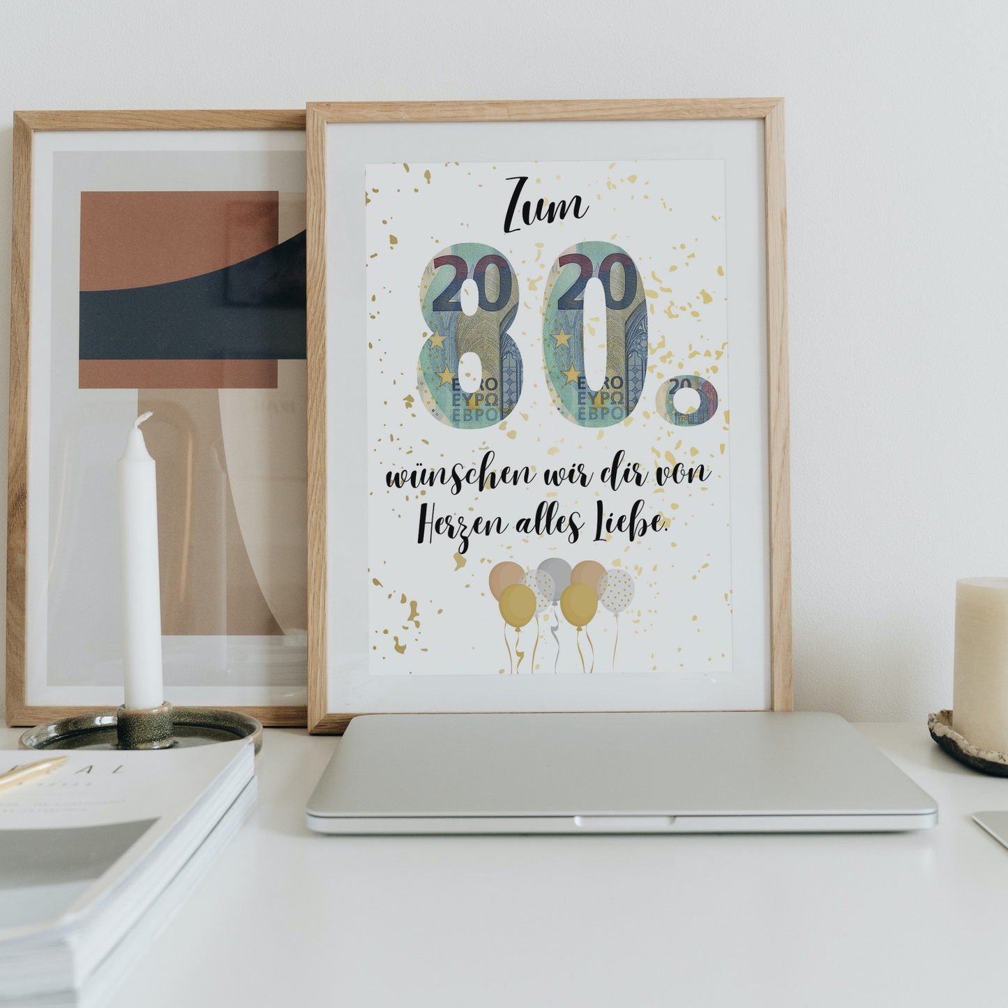 Geschenkidee Geldgeschenk für den 80. Geburtstag zum Downloaden