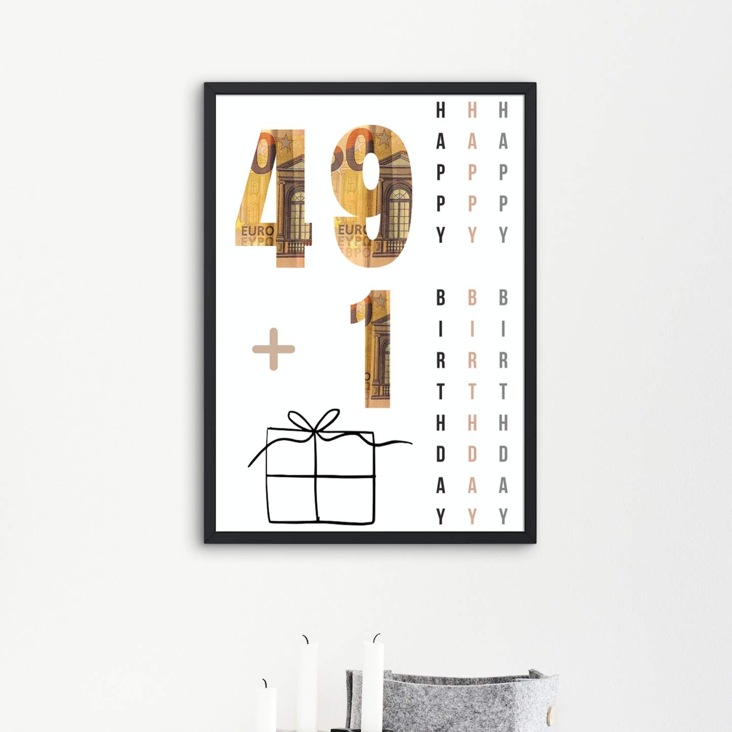 Geschenkidee Geldgeschenk 50. Geburtstag zum Downloaden