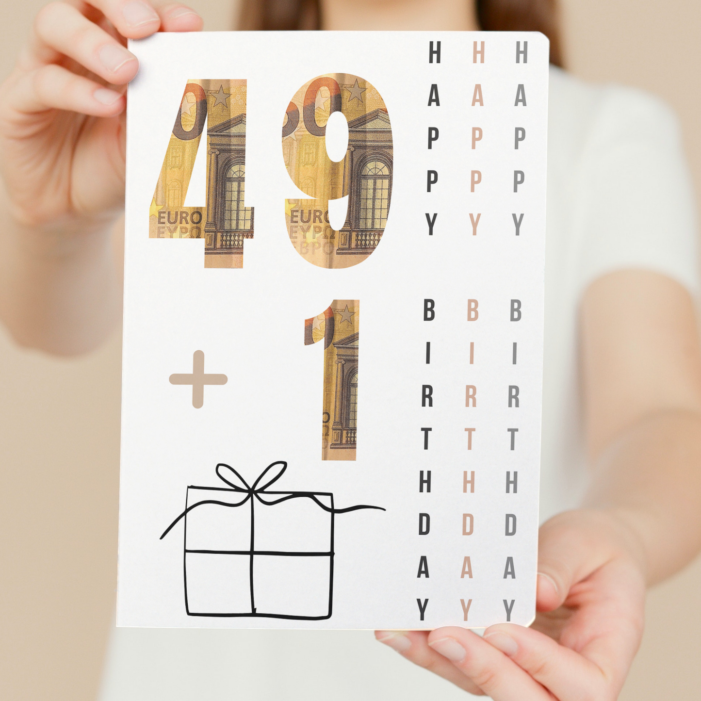 Geschenkidee Geldgeschenk 50. Geburtstag zum Downloaden