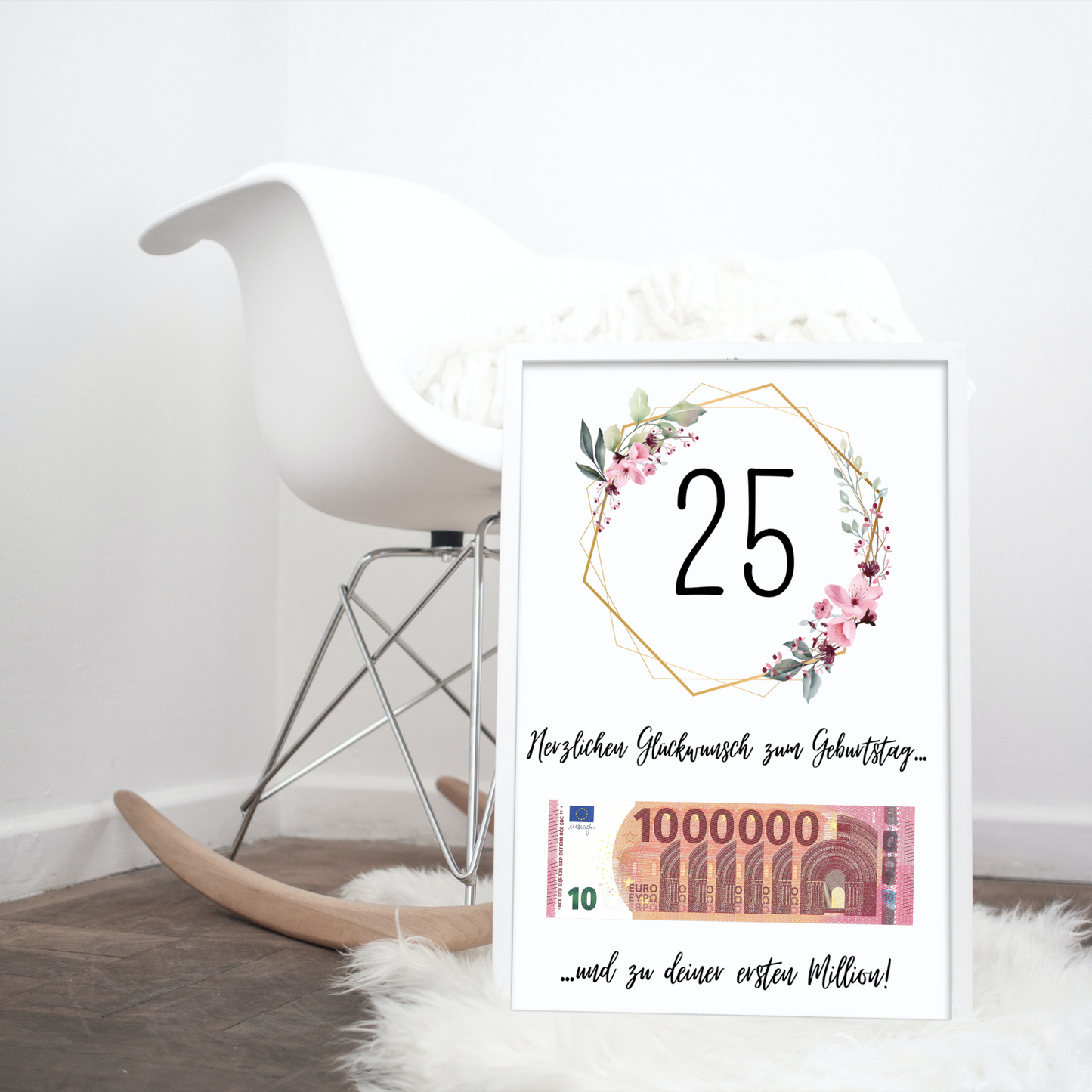 Geschenkidee 25. Geburtstag Erste Million zum Downloaden