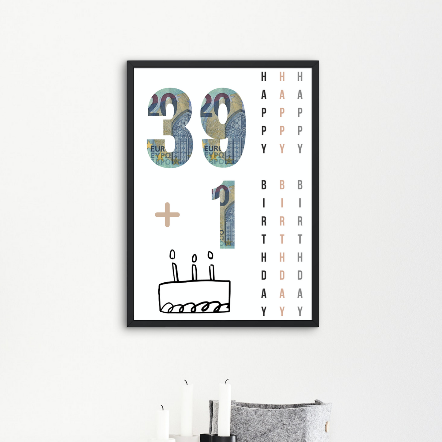 Geschenkidee 40. Geburtstag 39 plus 1 zum Downloaden