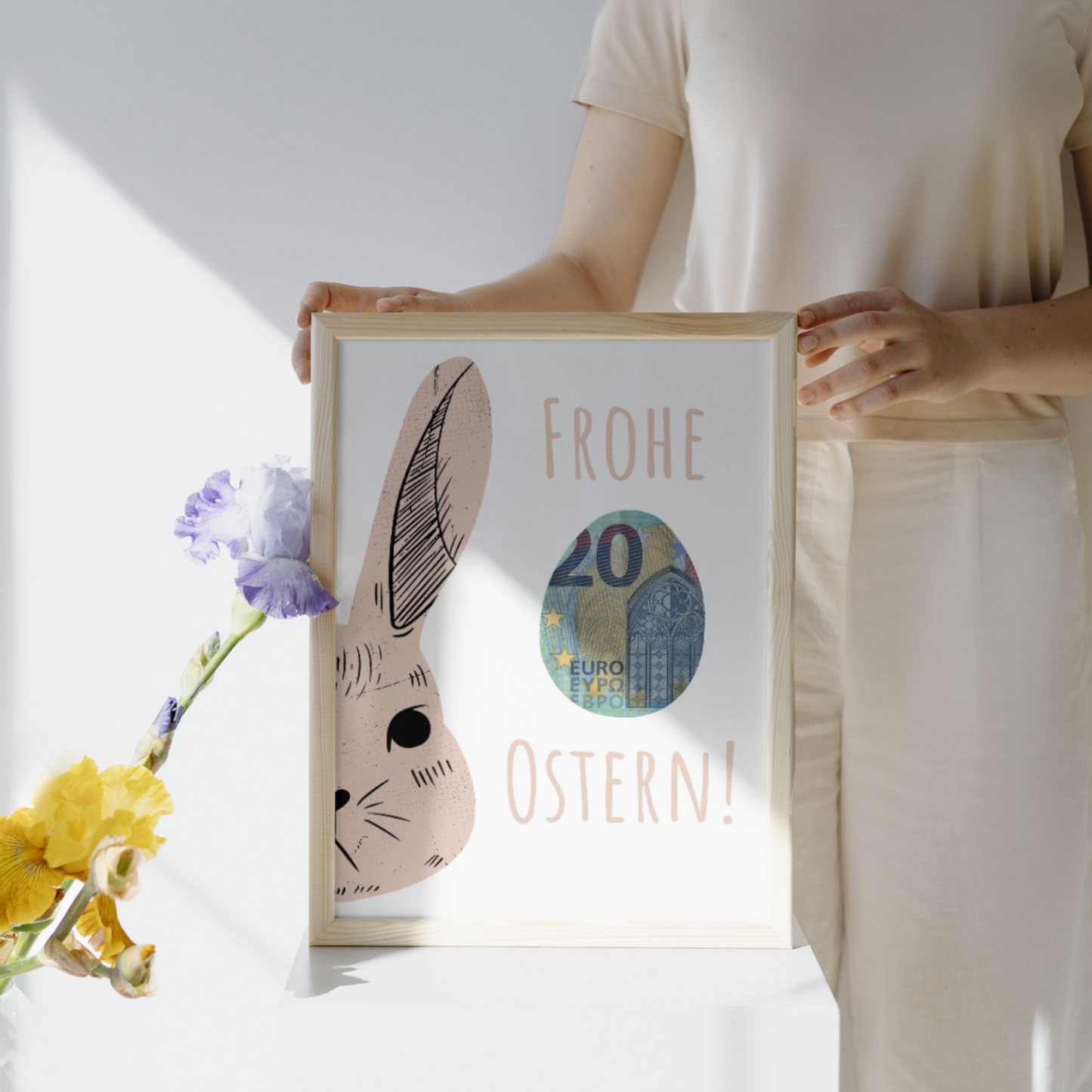 Ostergeschenk zum Ausdrucken, Frohe Ostern, Geldgeschenk, PDF