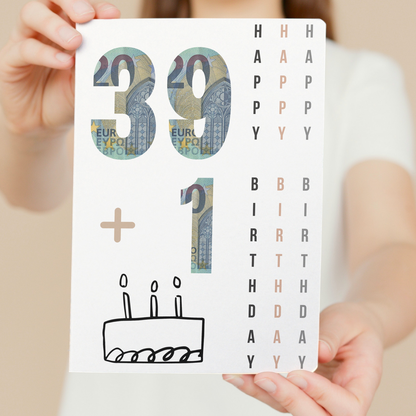 Geschenkidee 40. Geburtstag 39 plus 1 zum Downloaden