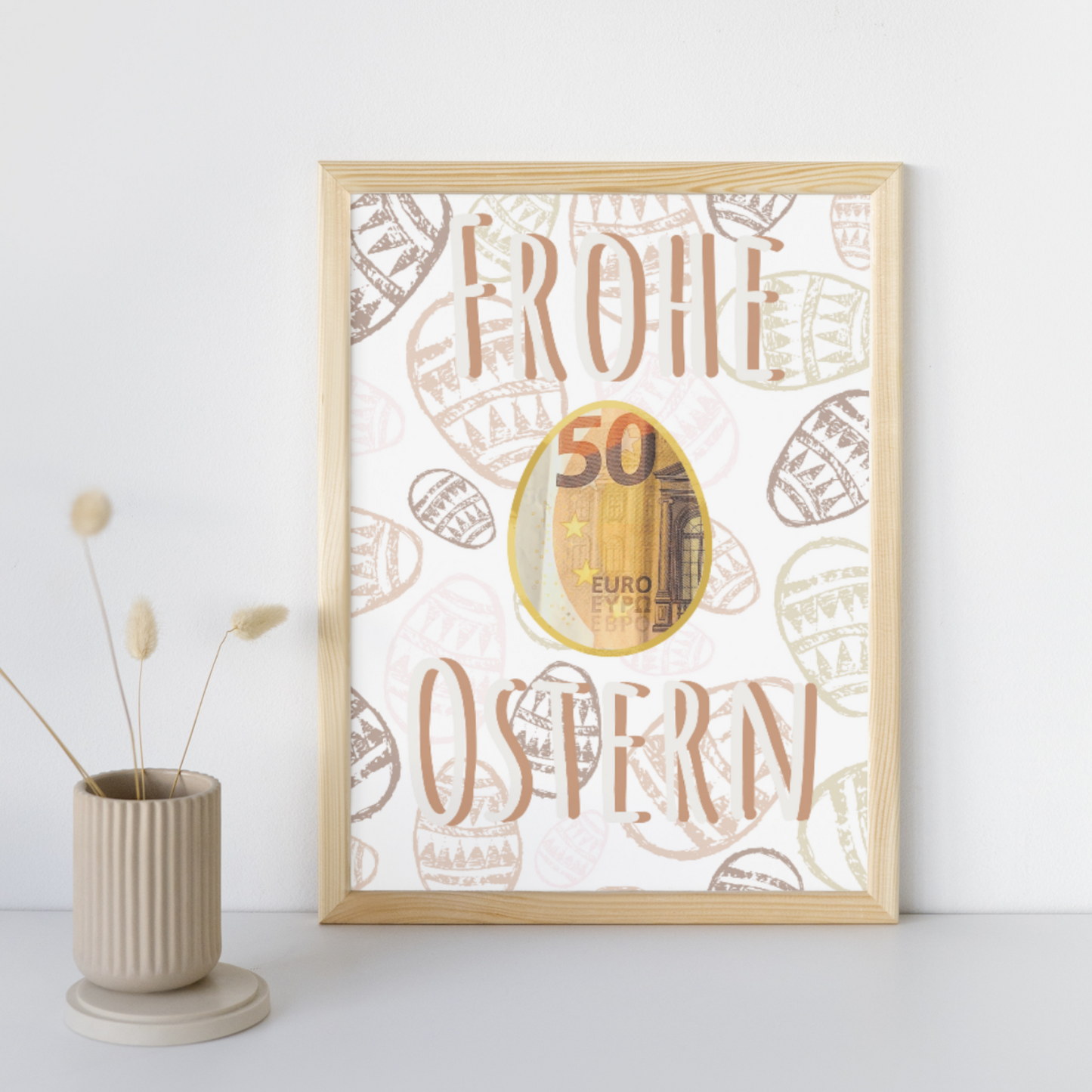 Ostergeschenk zum Ausdrucken, Frohe Ostern, Geldgeschenk, PDF, 2