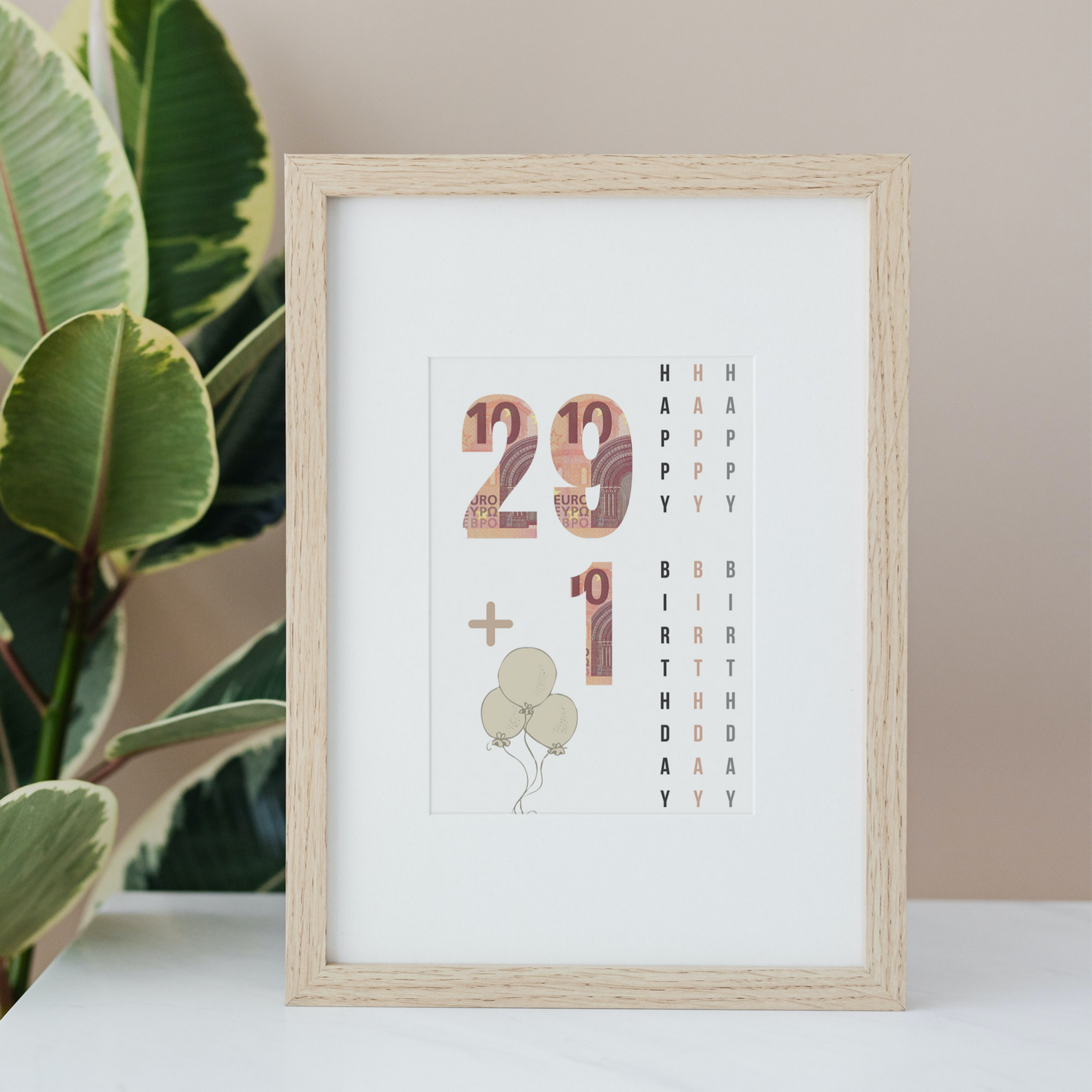 Geschenkidee 30. Geburtstag 29 plus 1 zum Downloaden