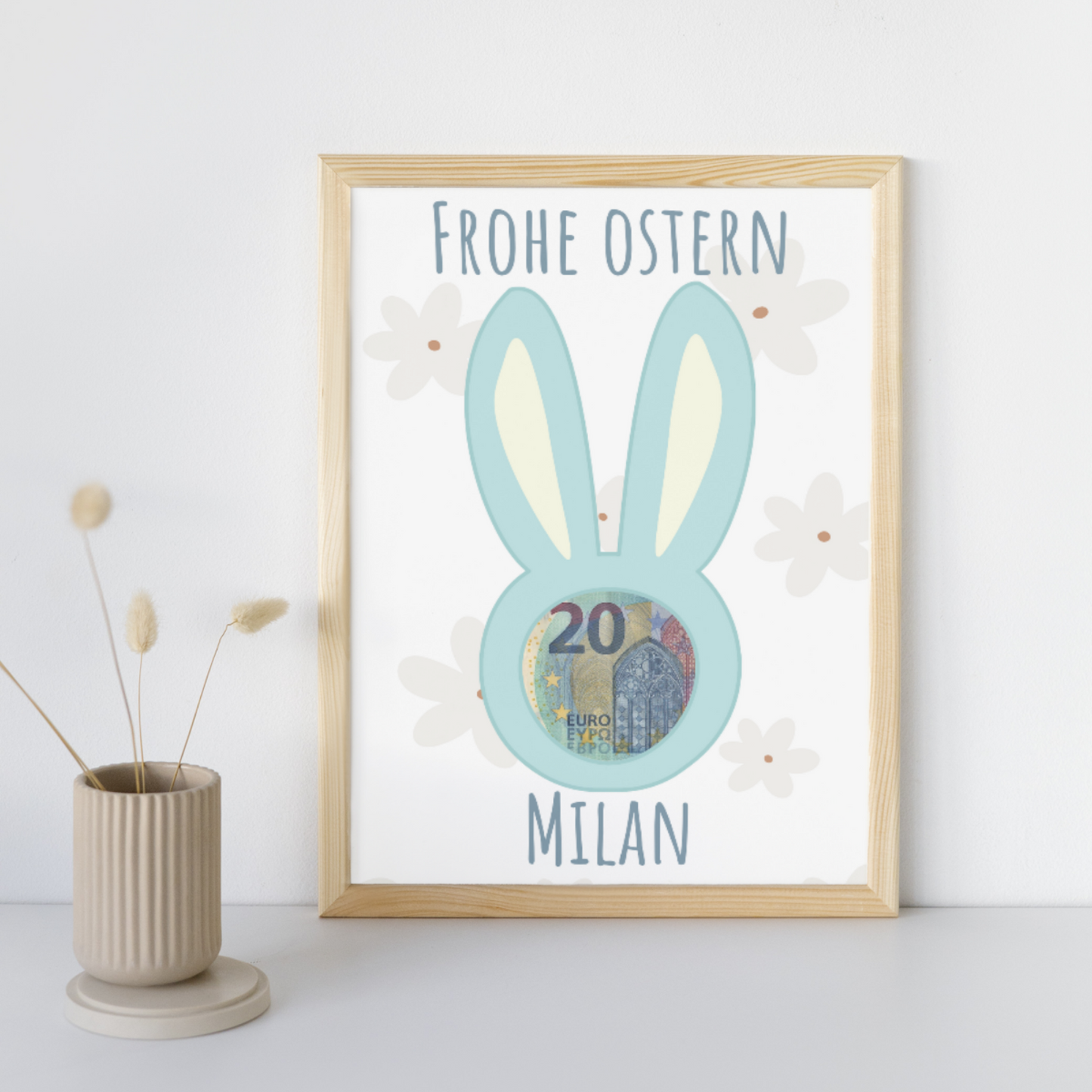 Ostergeschenk zum Ausdrucken, personalisiert, Frohe Ostern, Geldgeschenk, PDF, 4