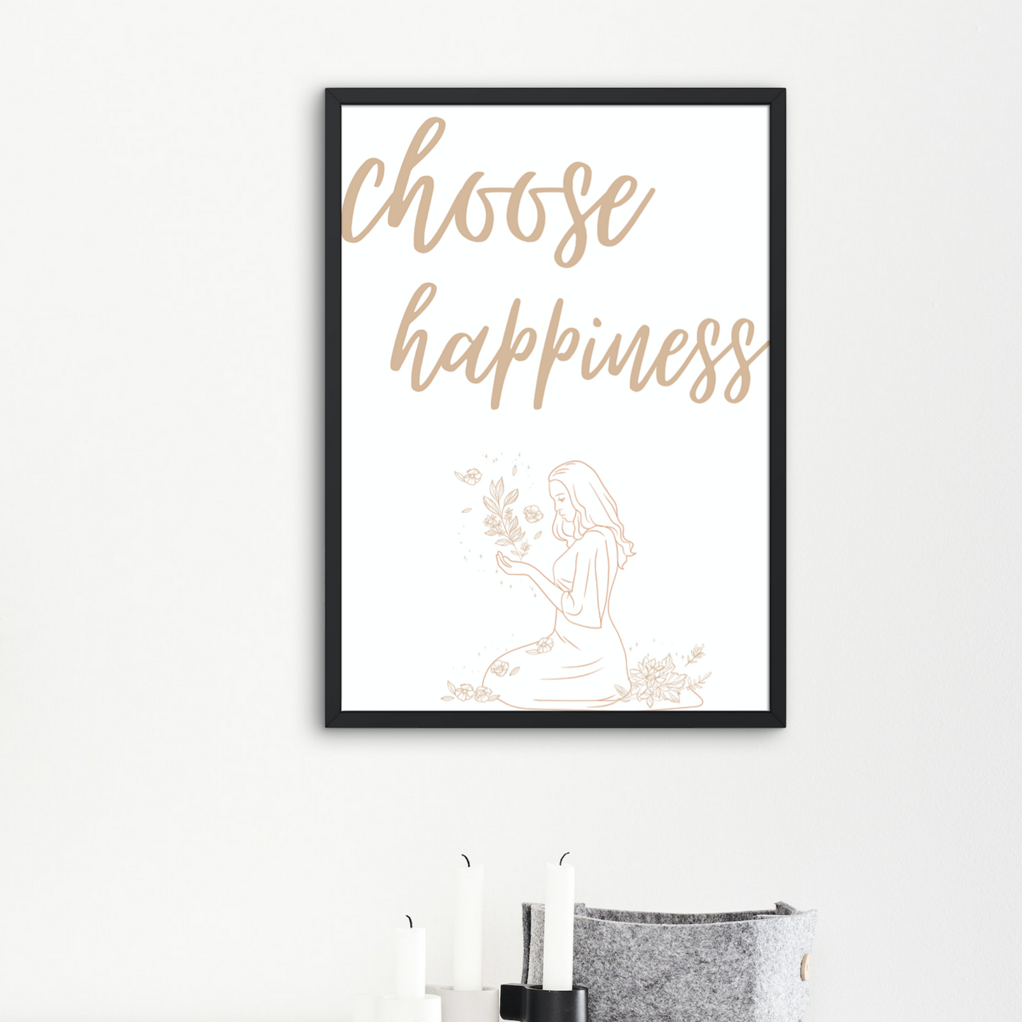 choose happiness 2 Poster zum Download, Wanddeko für Schlafzimmer Wohnzimmer Küche Bad