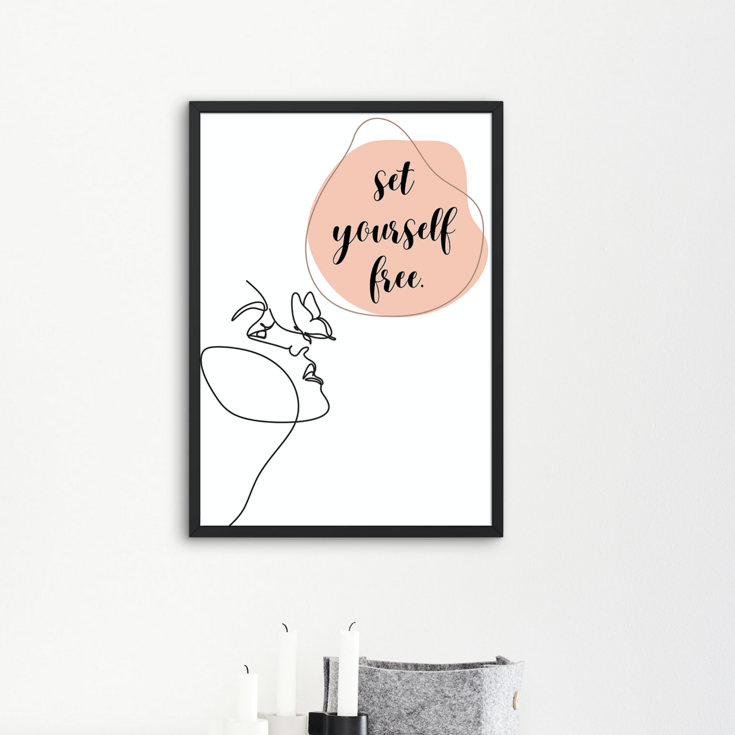 Set yourself free, minimalistisches Poster zum Download