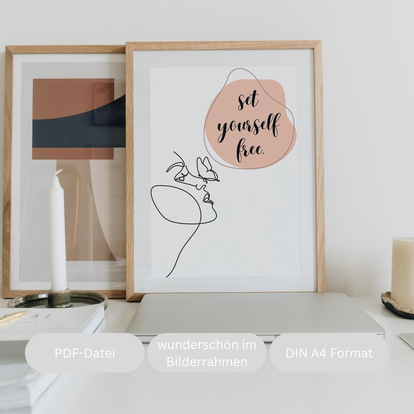 Set yourself free, minimalistisches Poster zum Download