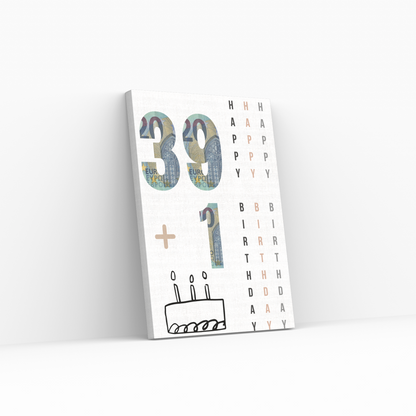 Geschenkidee 40. Geburtstag 39 plus 1 zum Downloaden