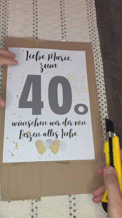personalisierte Geschenkidee für den Geburtstag 20 30 40 50 60 70 80 Geschenk