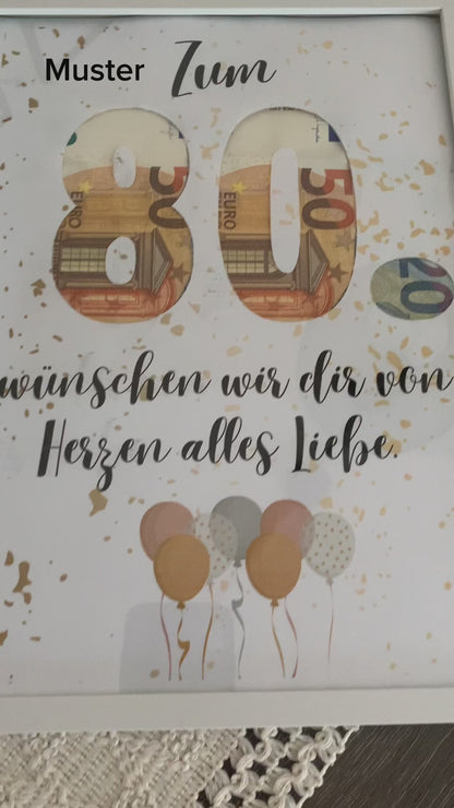 Geschenkidee Geldgeschenk 50. Geburtstag zum Downloaden