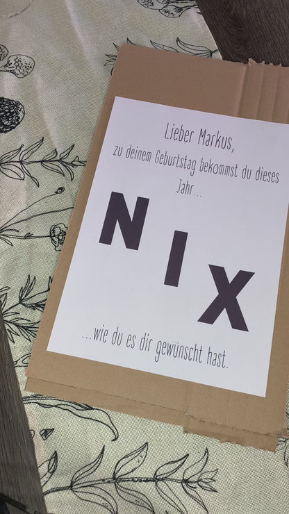 Geschenkidee Geburtstag personalisiert Nix Geschenk