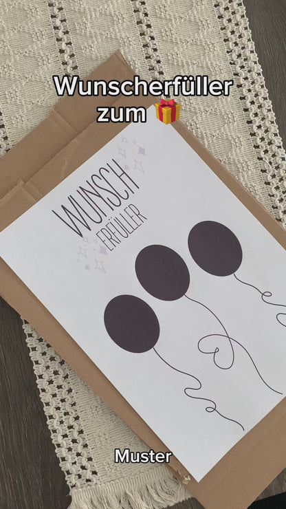 Geschenkidee Geburtstag personalisiert Wunscherfüller Geschenk ballons